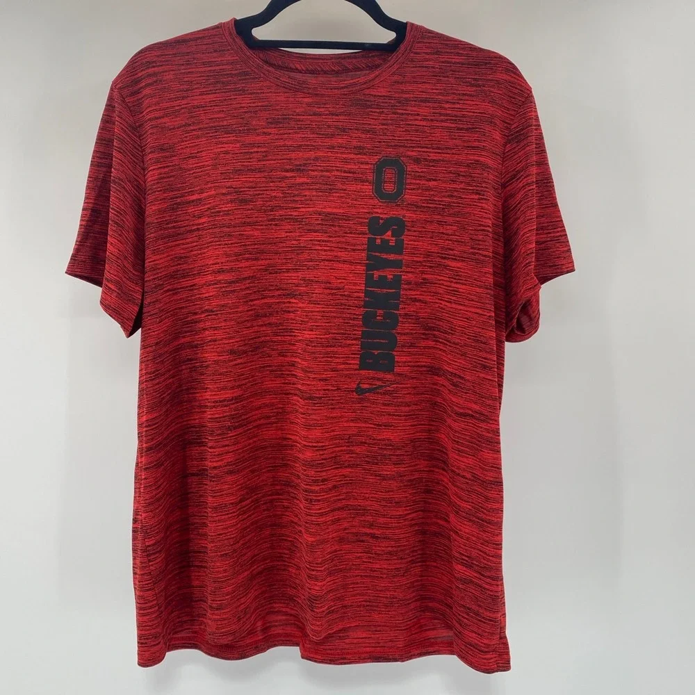 Ohio State Buckeyes T Shirt Mens Extra Large Red Nike Dri Fit College Athleisure